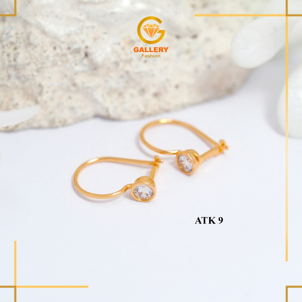 ANTING ANAK EMAS ASLI KADAR 300%/6KARAT DAN 375%/8KARAT KODE ATK 7 MODEL DAISY SIMPLE UNTUK ANAK BAY