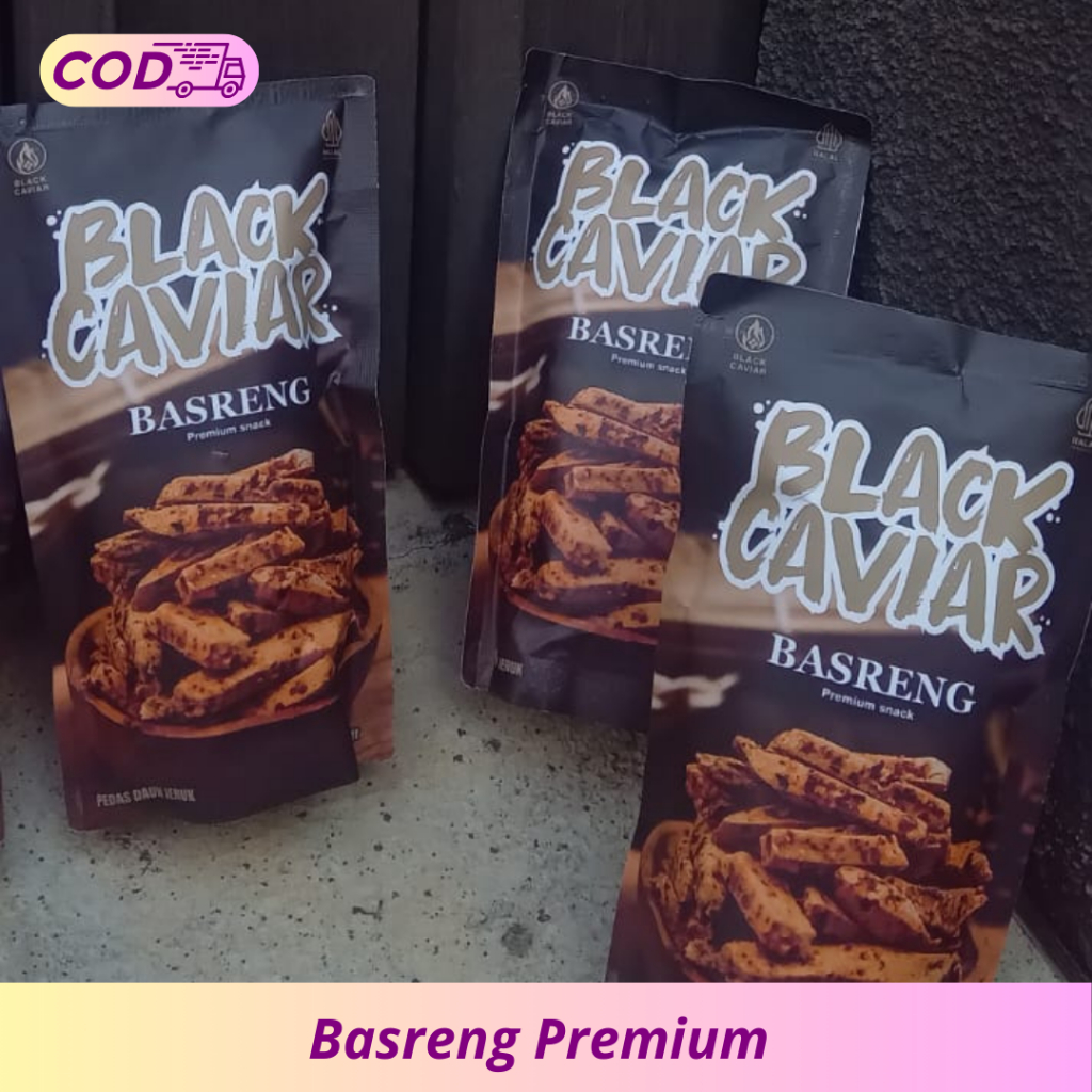 Basreng Black Caviar Pekanbaru - Gurih Pedas Daun Jeruk Isi 100 Gram