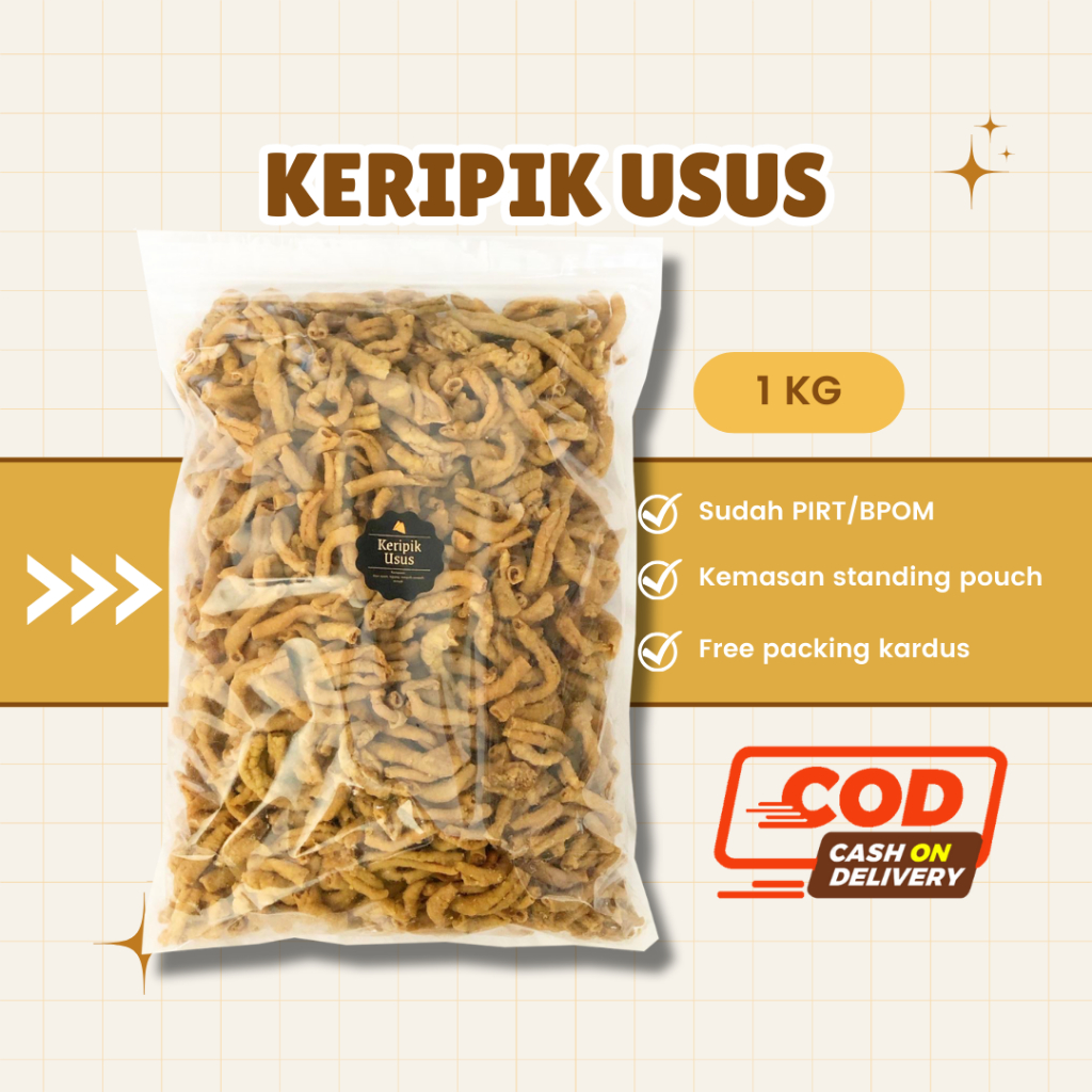 

[DELISH SNACKS] Keripik Usus Ori (Grosir) 250gr 500gr 1 KG / Snack Cemilan Camilan Kripik Grosiran