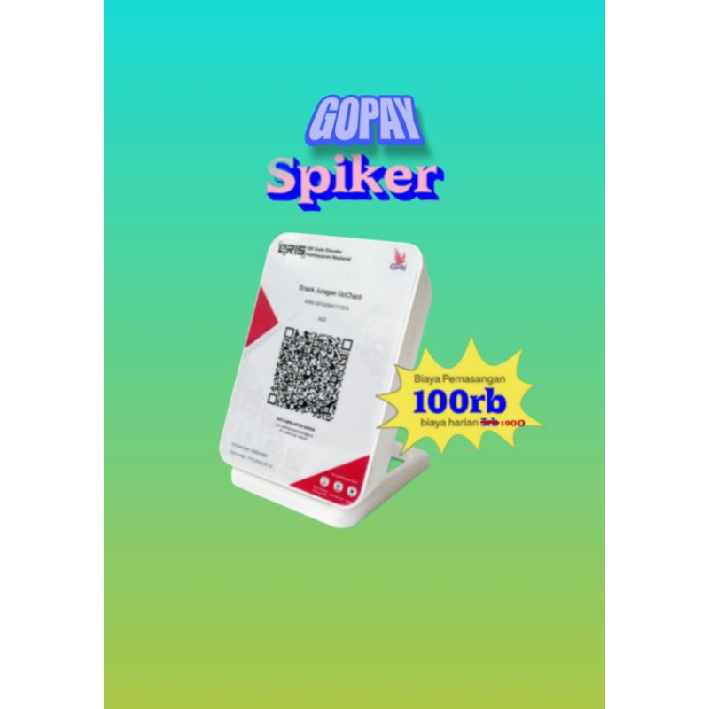 Qris Gojek Soundbox Gopay Merchant (Gopayspiker)