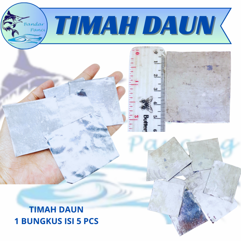 Aksesoris Pancing Pemberat Timah Daun Lempeng Potongan Kecil