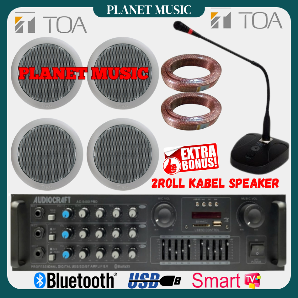 Paket Speaker Ceiling TOA / Paket Speaker Ceiling atau Plafon ( 4 Speaker )