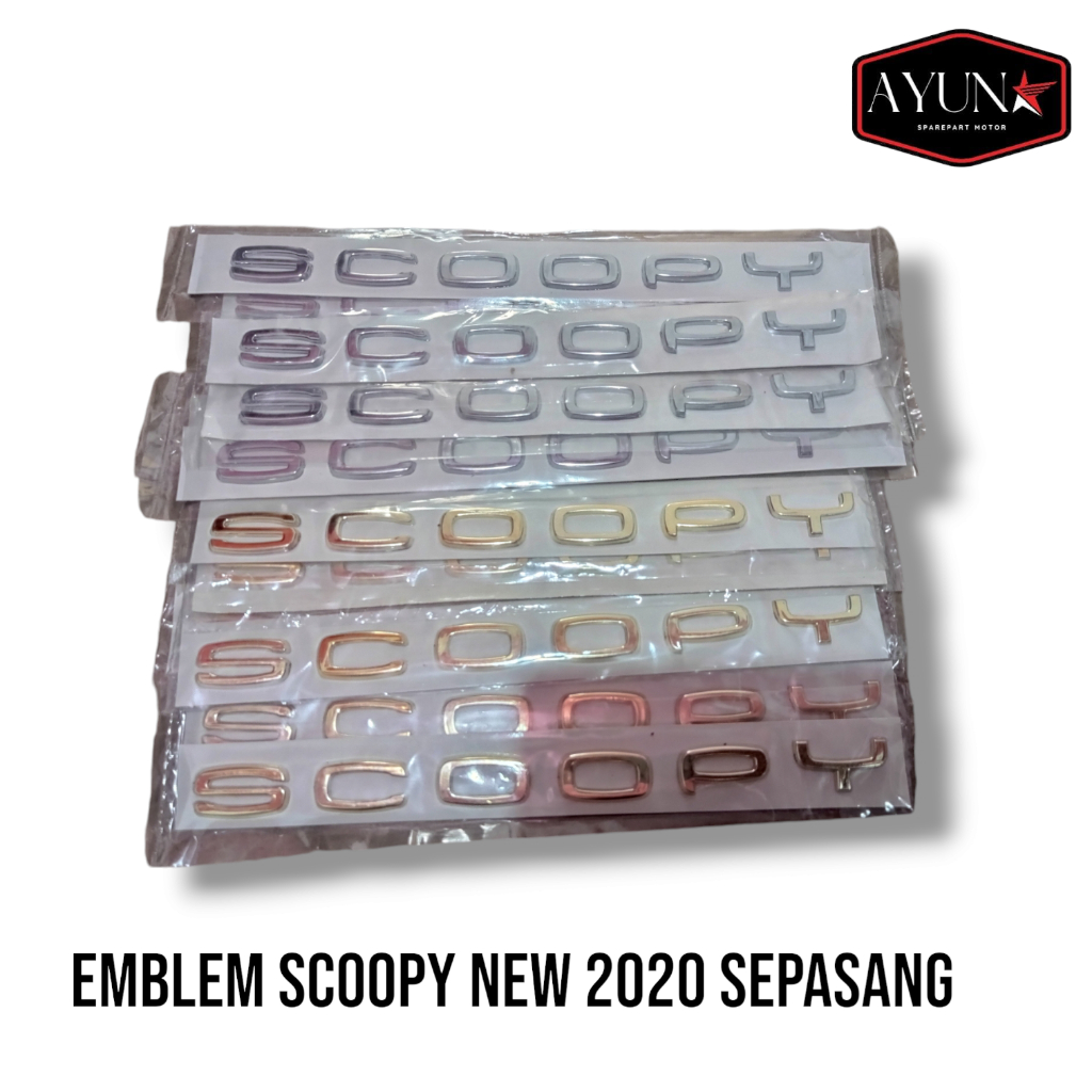 emblem honda scoopy new 2021 gold emblem logo scoopy prestige logo scoopy 2022 satu set silver