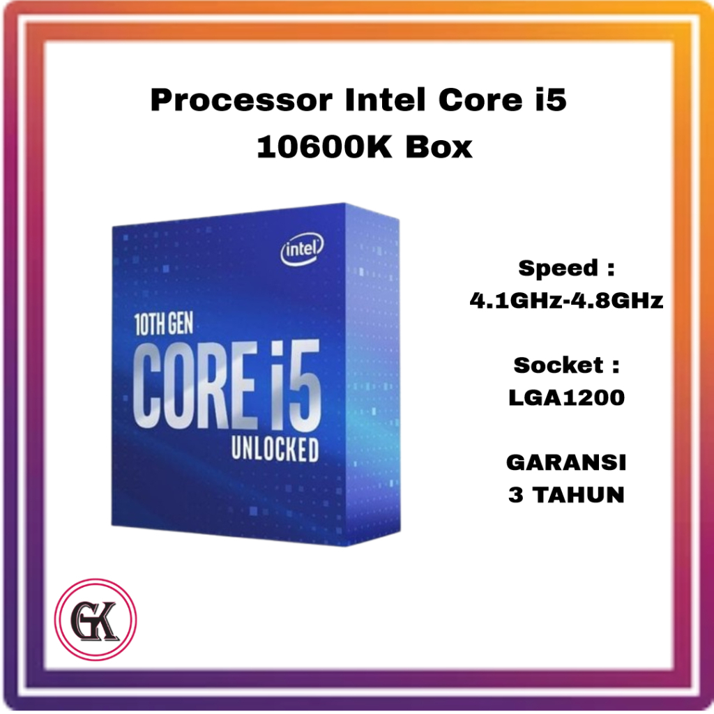 Processor Intel Core I5 10600K Up To 4.8 GHz Socket 1200 BOX