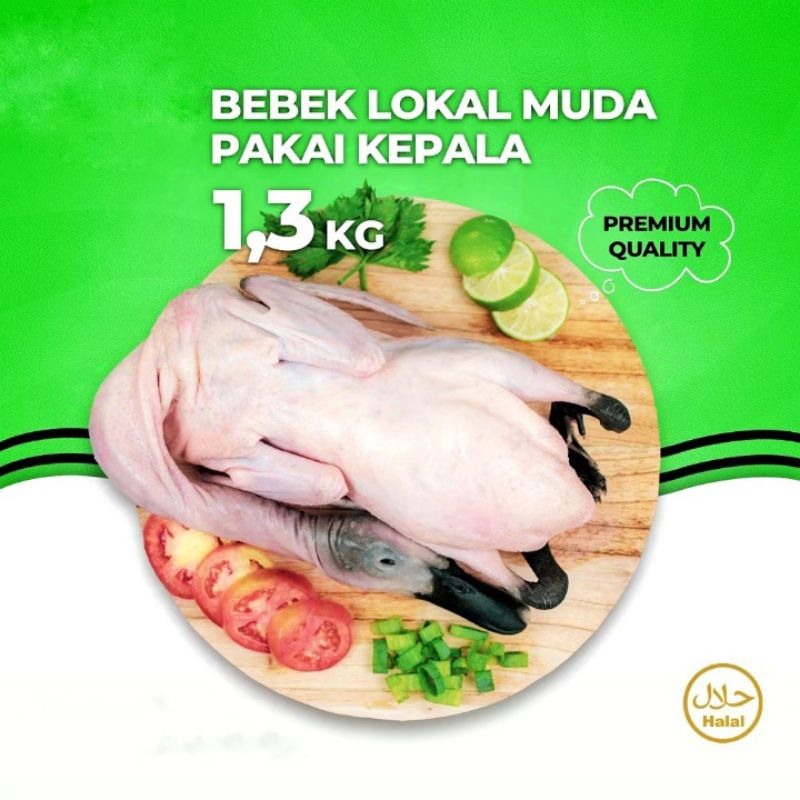 

BEBEK LOKAL MUDA / DAGING BEBEK 1,3 KG PAKAI KEPALA DAN KAKI FROZEN