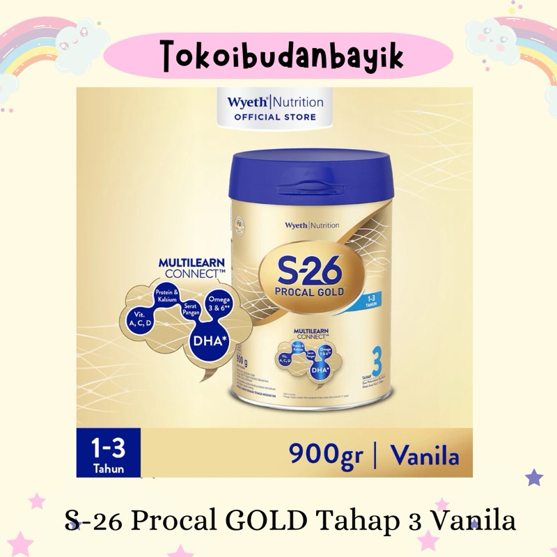 

S-26 Procal GOLD Tahap 3 Vanila Susu Pertumbuhan Anak Usia 1-3 Tahun, Kaleng 900 gr