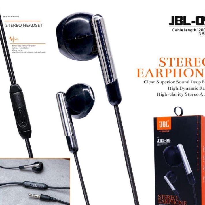 BARU RESTOK U6  HF Headset Handsfree HP JBL 9 PACKING IMPORT