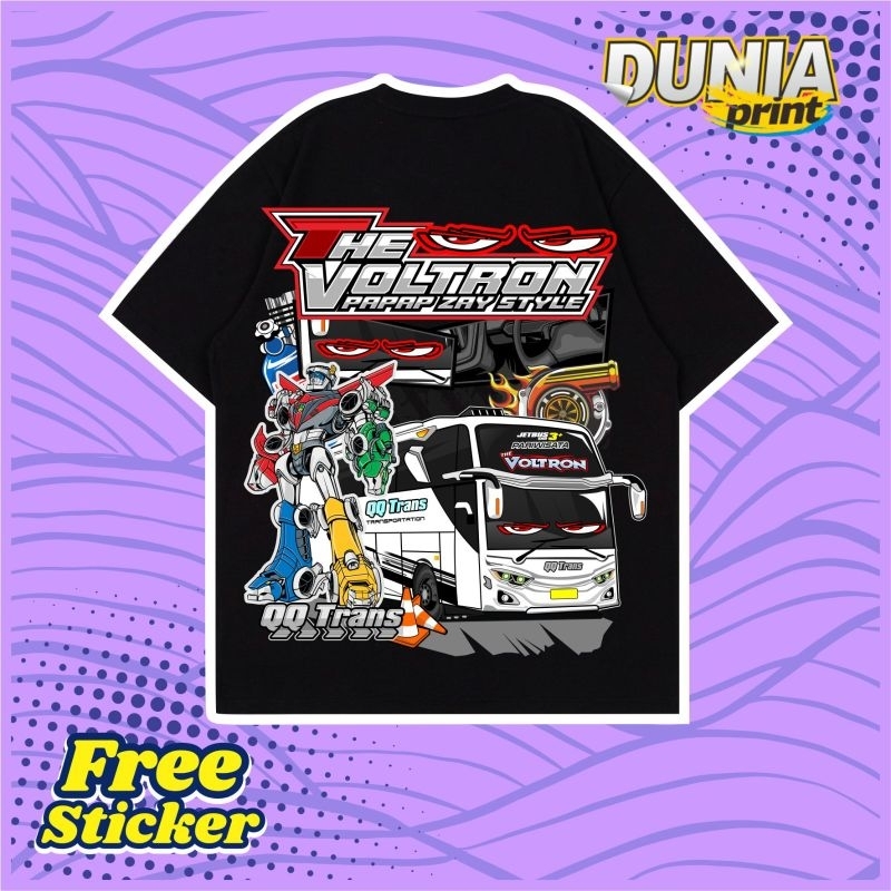 (free sticker+ ganci)KAOS BUSMANIA THE VOLTRON QQ TRANS COTTON COMBED 24S