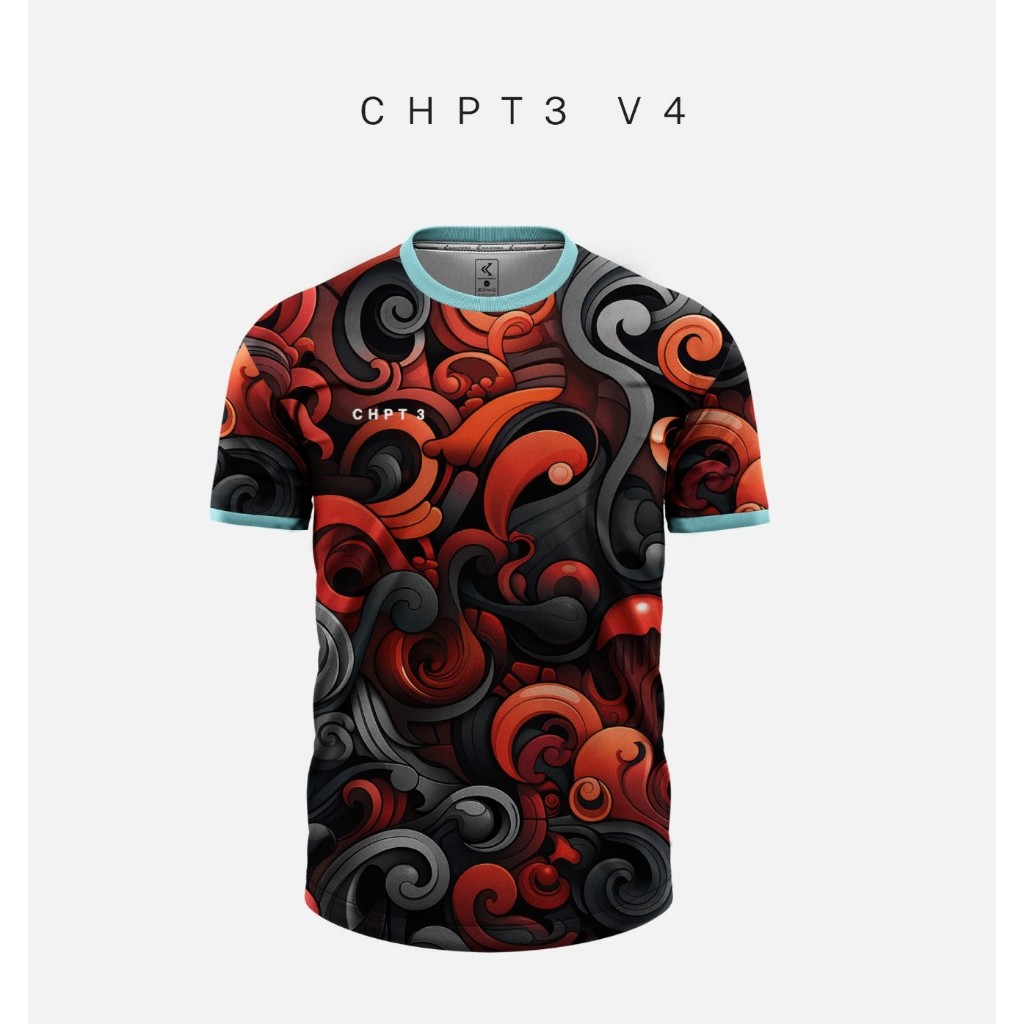 Reguler Dryfit T-shirt Chpt 3 V4 / Black - Red