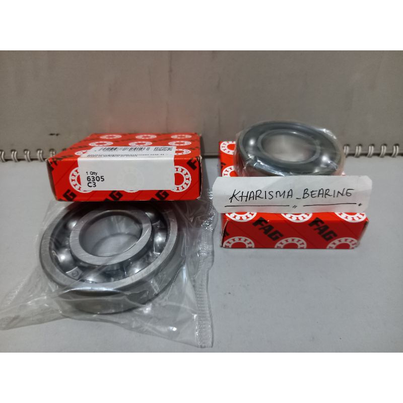Bearing 6305 C3 + 63/22 C3 Fag Set Kruk As Mio Sporty Smile Soul Nouvo Fino M3 Hi Speed C3