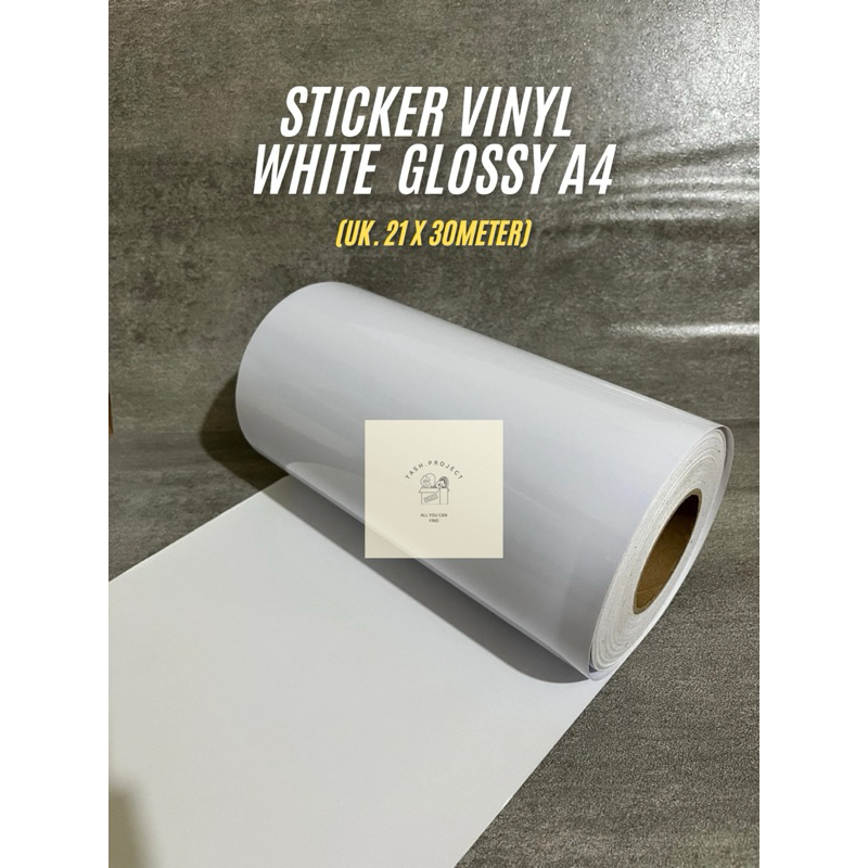 

Sticker Vinyl White Glossy A4