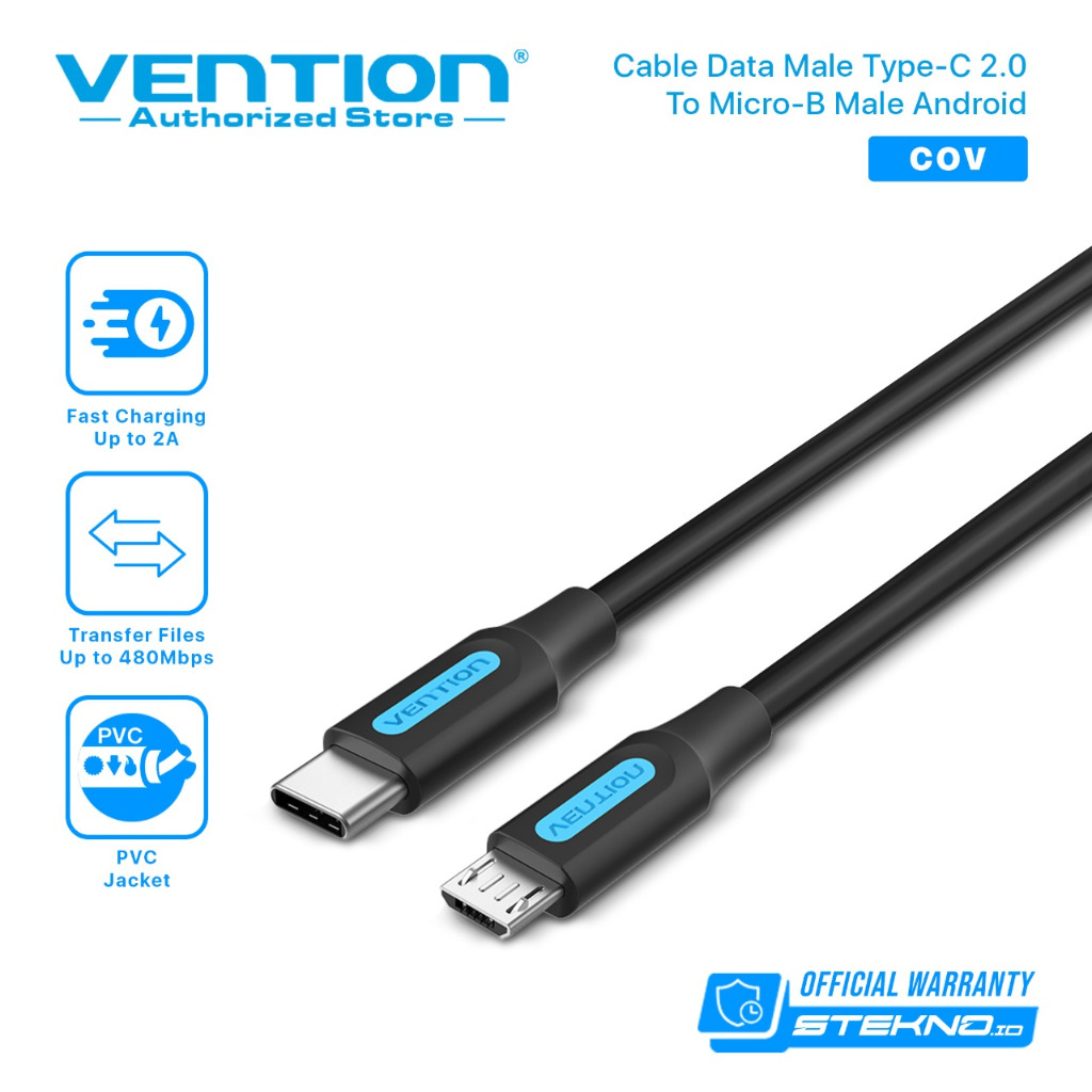 Vention Kabel USB-C to Micro USB Charger 2A 480 Mbps Type-C to Micro USB Adapter COV