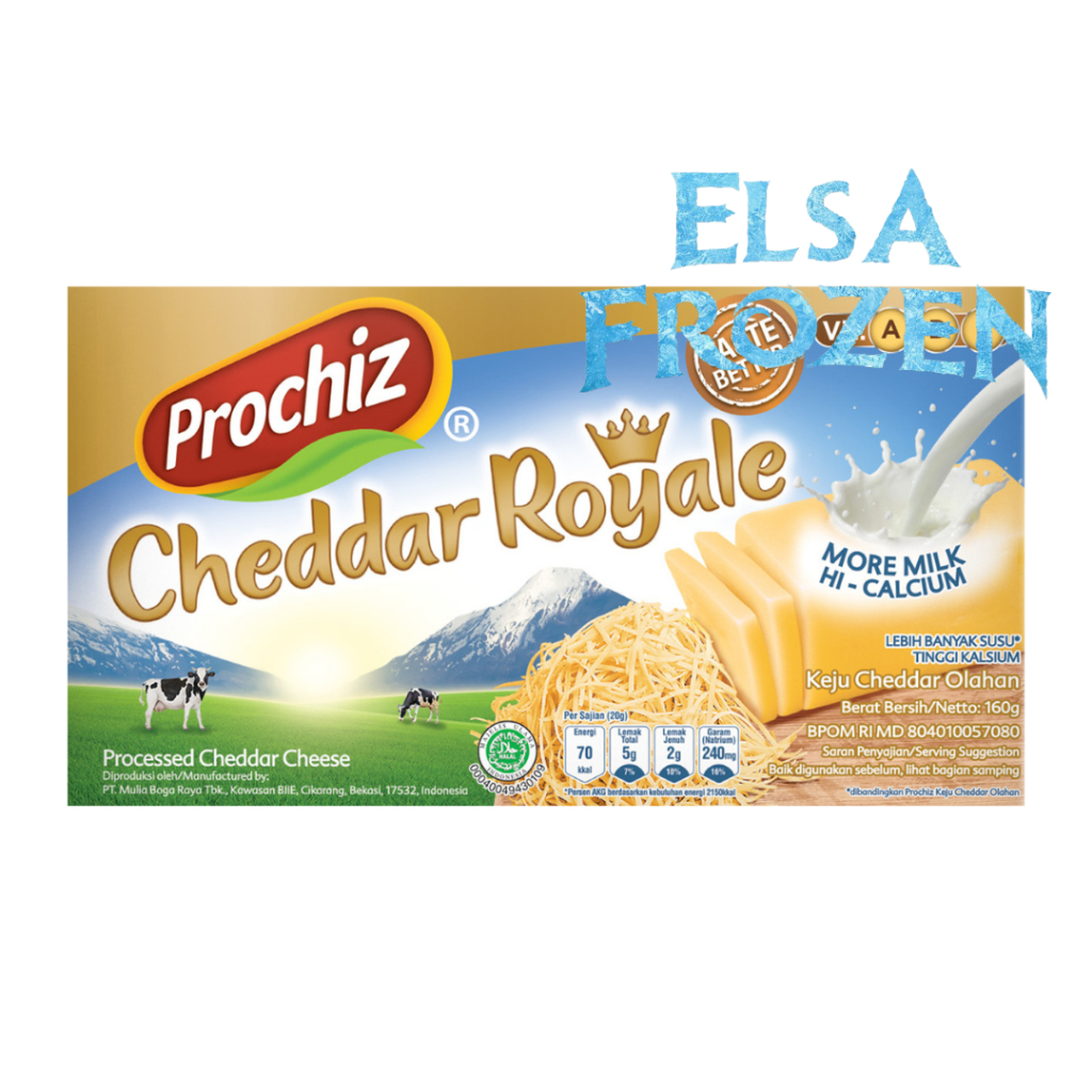 

PROCHIZ CHEDDAR ROYALE 160GR / KEJU CHEDDAR OLAHAN ROYAL 160GR