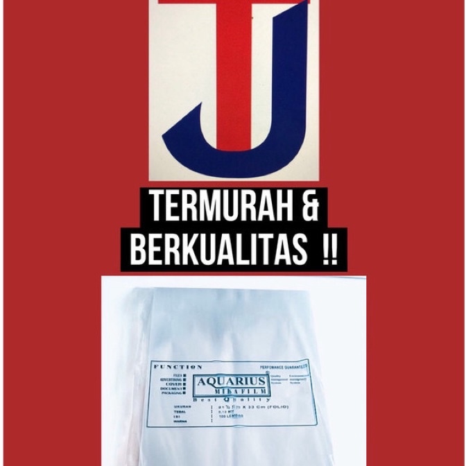 

Khusus Plastik mika kaku pvc cover jilid ukuran Folio F4 Merek Aquarius isi 1 lembar