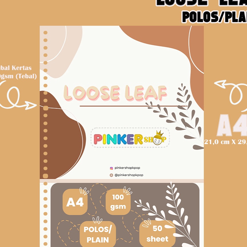 

Pilihan A4 Loose leaf HVS 1gsm POLOS by pinkershop