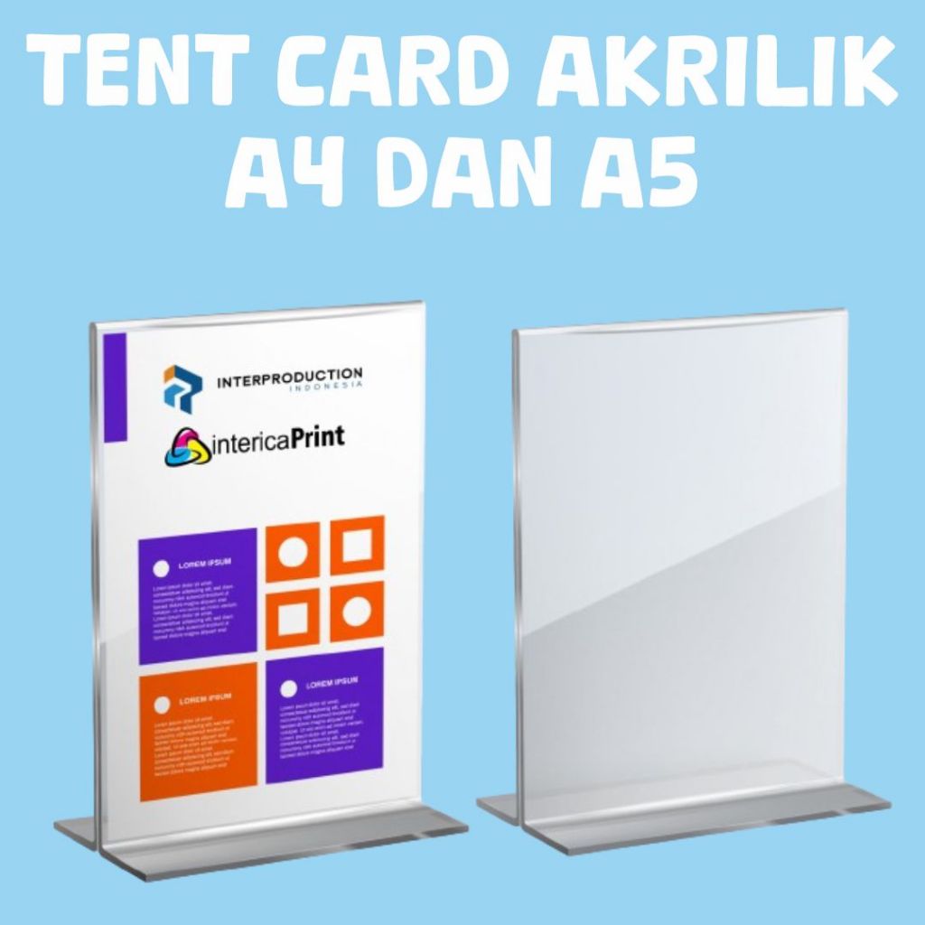 

Tent Card Akrilik Custom Design