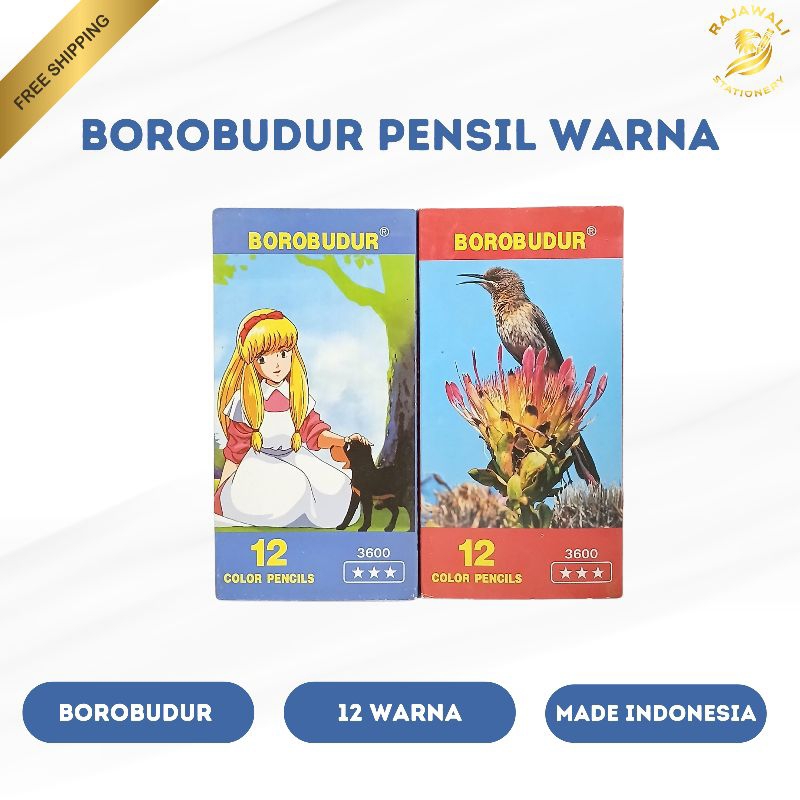 

Borobudur Pensil Warna | 12 Warna | Made In Indonesia