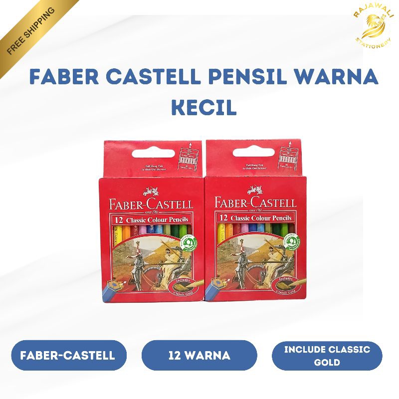 

Faber-Castell Pensil Warna Kecil | 12 Warna | Include Classic Gold