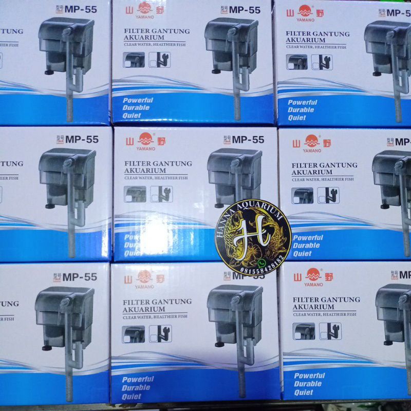 Filter gantung aquarium + skimmer  Hang on filter yamano filter aquascape MP-55 untuk aquarium 50-60