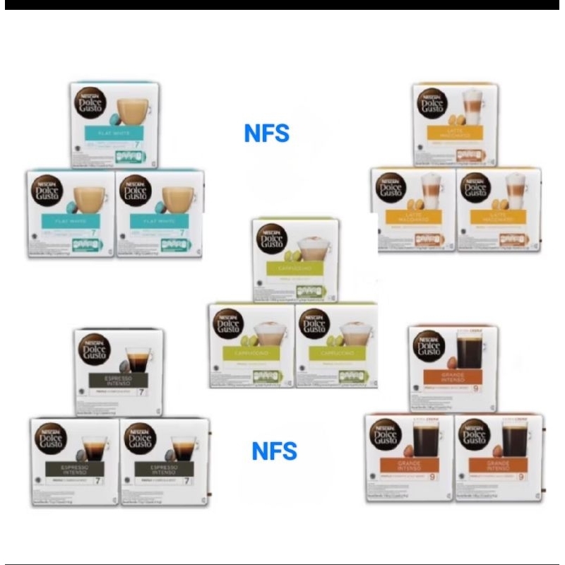 

PROMO NESCAFE DOLCE GOSTO CAPSULE 3 BOX VARIAN SAMA-ORIGINAL TAMPA KOTAK
