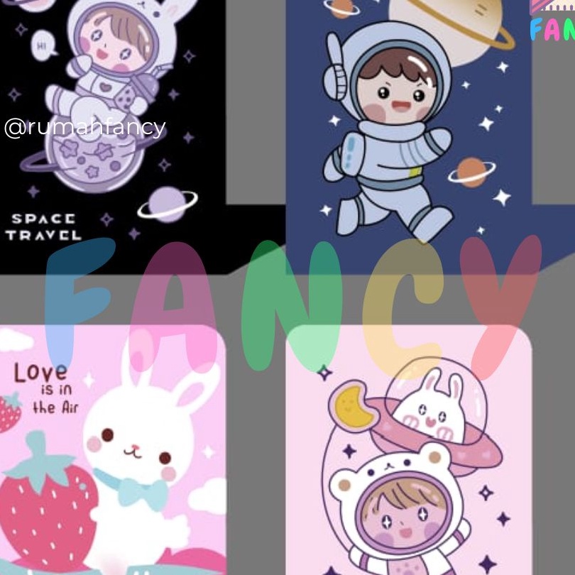 

KI3 1 Set isi 2 Pcs Book End Stand Motif Heroes Sandaran Penyangga Buku Pembatas Buku Motif Astronot Rabbit Space 777736