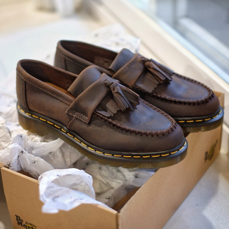 Dr martens adrian loafer tassel darkbrown crazy horse