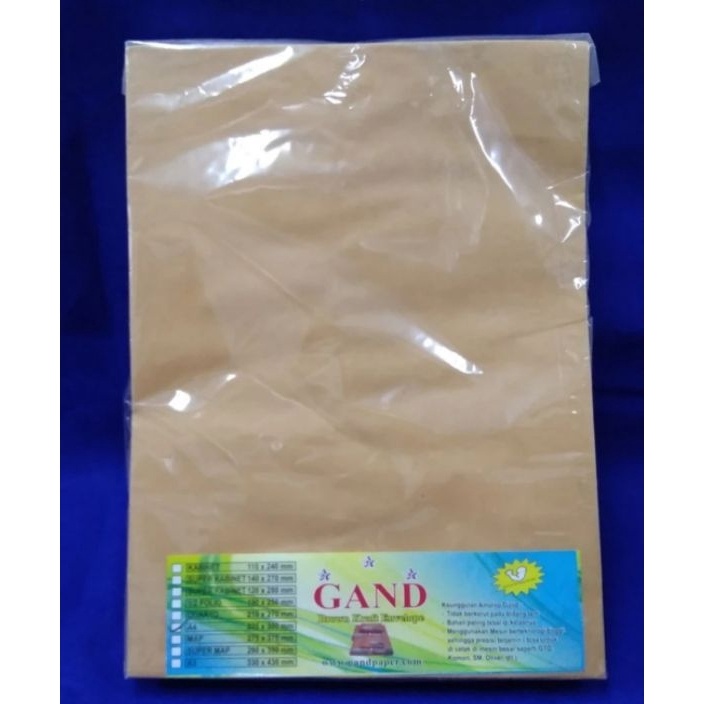 

Langka Amplop Coklat Folio F4 Gand 8 gr 1 lembar