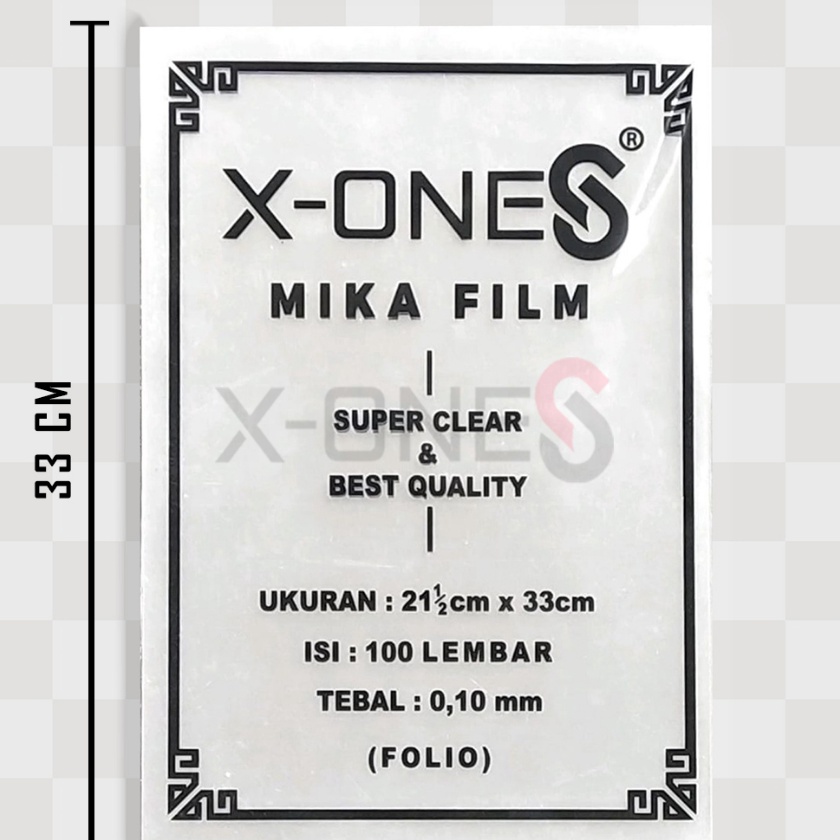 

HJ6 XONE MIKA JILID F4 MIKA FILM PVC 1 MICRON BENING TEBAL UNTUK 1 PCS