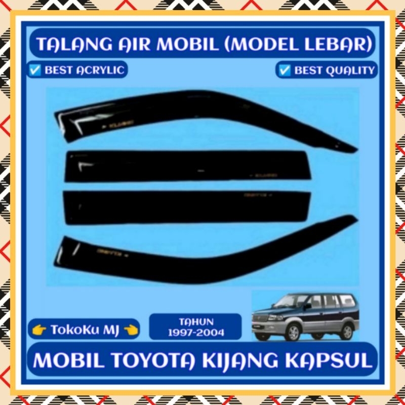 TALANG AIR MOBIL TOYOTA KIJANG KAPSUL (MODEL LEBAR) 4 PINTU FULL SET