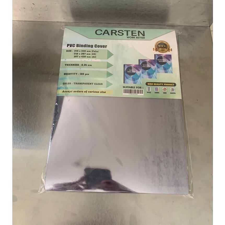 

Eksklusif Cover Plastik Mika Jilid Bening Transparant A4 F4 Tebal 2mm 1 pack