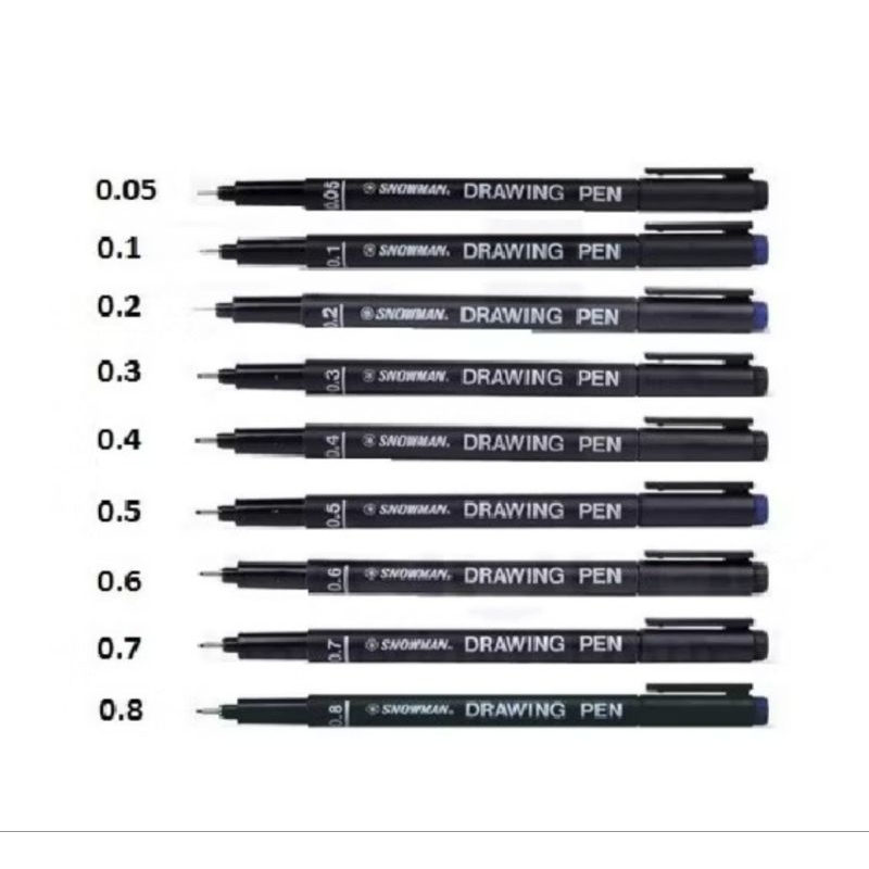 

DRAWING PEN SNOWMAN 0,1 / 0,2 / 0,3 / 0,4 / 0,5 / 0,6 / 0,7 / 0,8