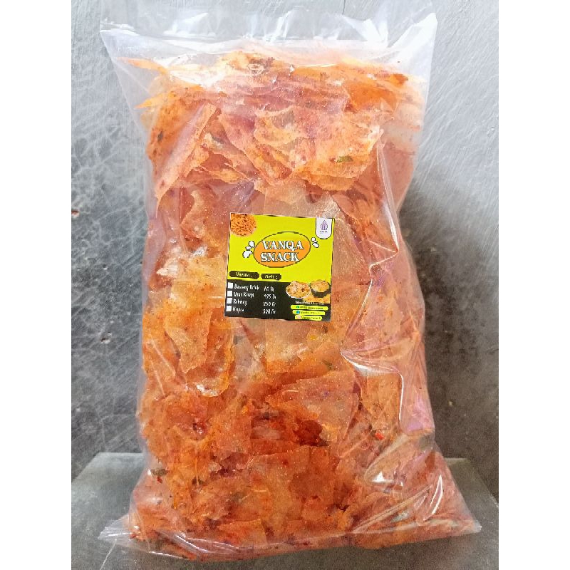 

kripca 1kg.keripik kaca pedas extra daun jeruk