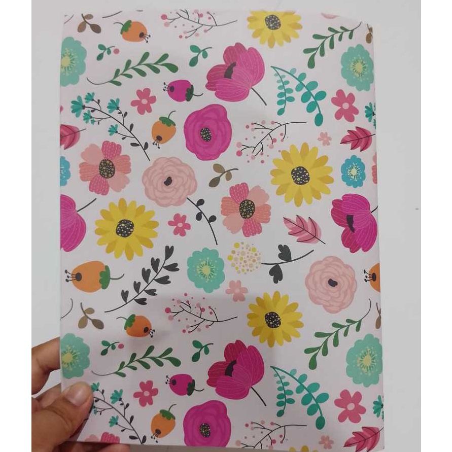 

Unggul A5 SIDU 1 Pcs Sampul Buku FLOWER Sampul Buku Anak Perempuan Aestetik Sampul Buku Quarto Sampul Buku Sidu
