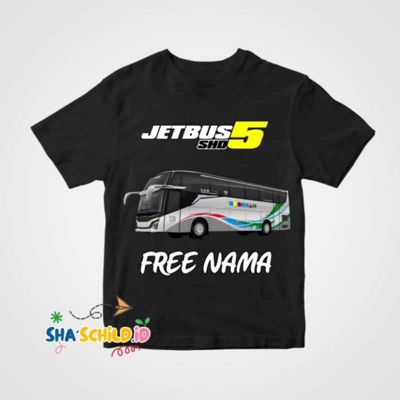 Baju anak kaos anak JETBUS 5 BUDIMAN terbaru free sablon nama