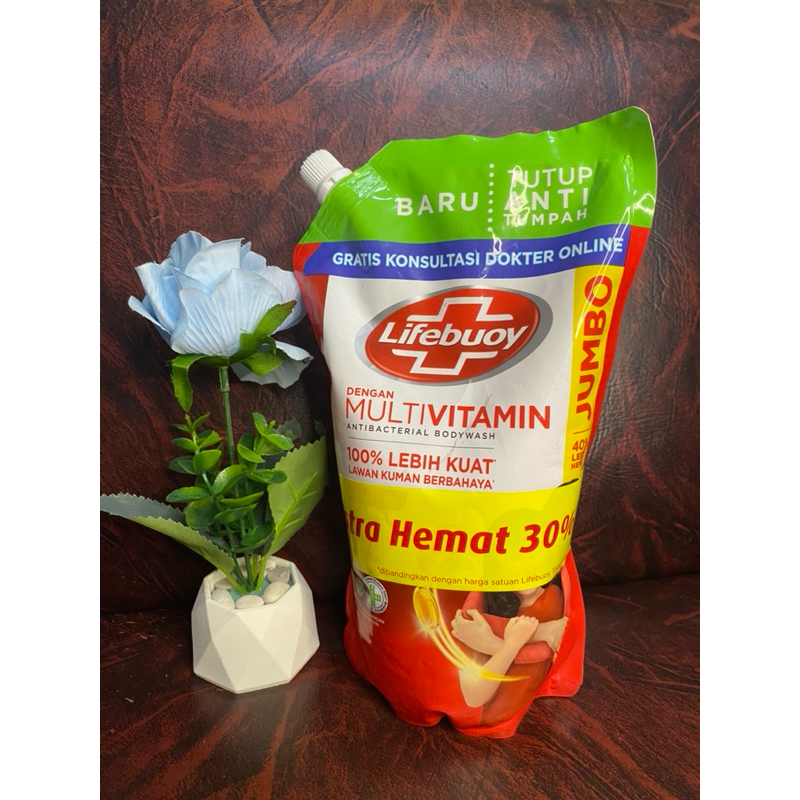 Lifebuoy Sabun Mandi Cair Total 10 Refill 800 825 850 900 ml body wash murah