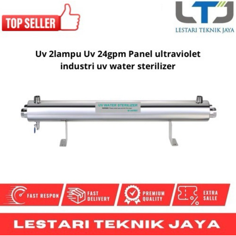 Uv 2lampu Uv 24gpm Panel ultraviolet industri uv water sterilizer