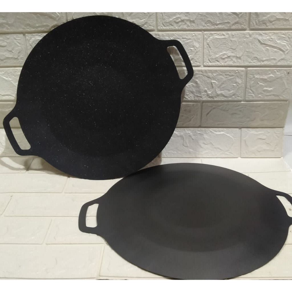 Wajan Konduksi panggangan jumbo 34cm Wajan Besi BBQ Korea anti lengket