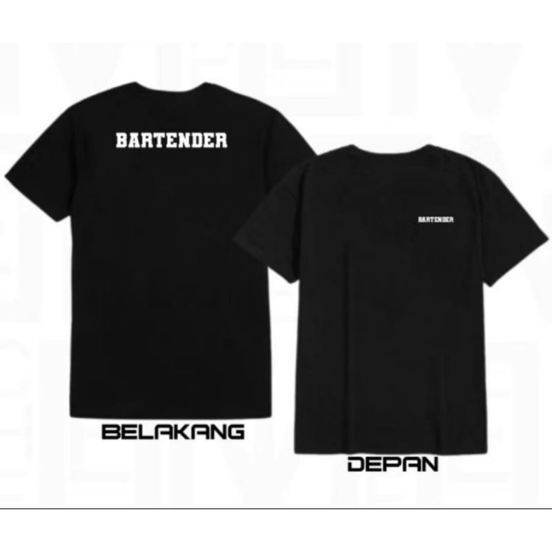 KAOS BARTENDER SIMPEL TULISAN