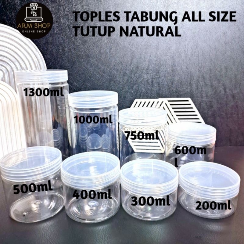TOPLES PLASTIK / TOPLES TABUNG NATURAL / TOPLES  KUE 9CM / TOPLES TABUNG 9CM / ARM_OLSHOPP