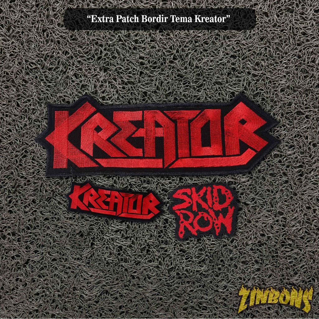 Patch Kreator emblem bordir satu set isi 3, patch musik patch besar back patch bordir band iron patc