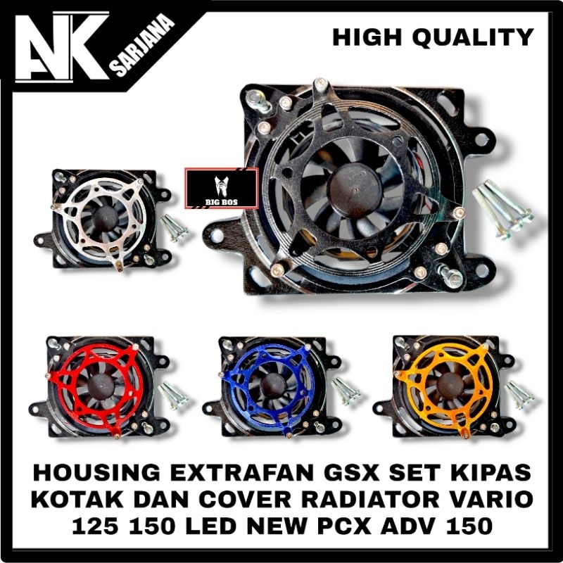 HOUSING EXTRAFAN COVER OTOM KIPAS RADIATOR EXTRA FAN GSX SET KIPAS KOTAK DAN COVER RADIATOR VARIO 12