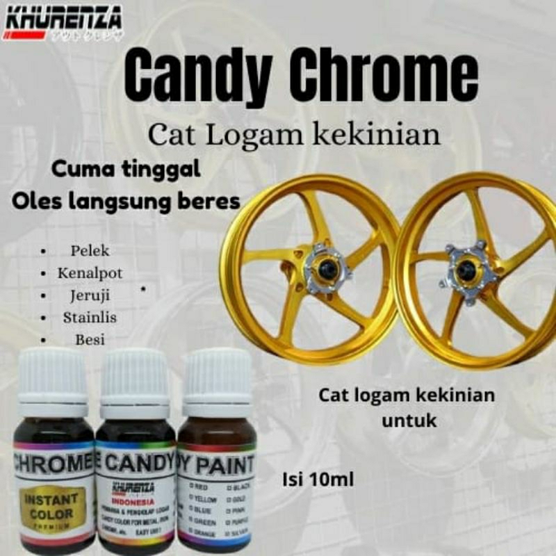 CAT LOGAM pewarna permanen Cat oles Candy chrome