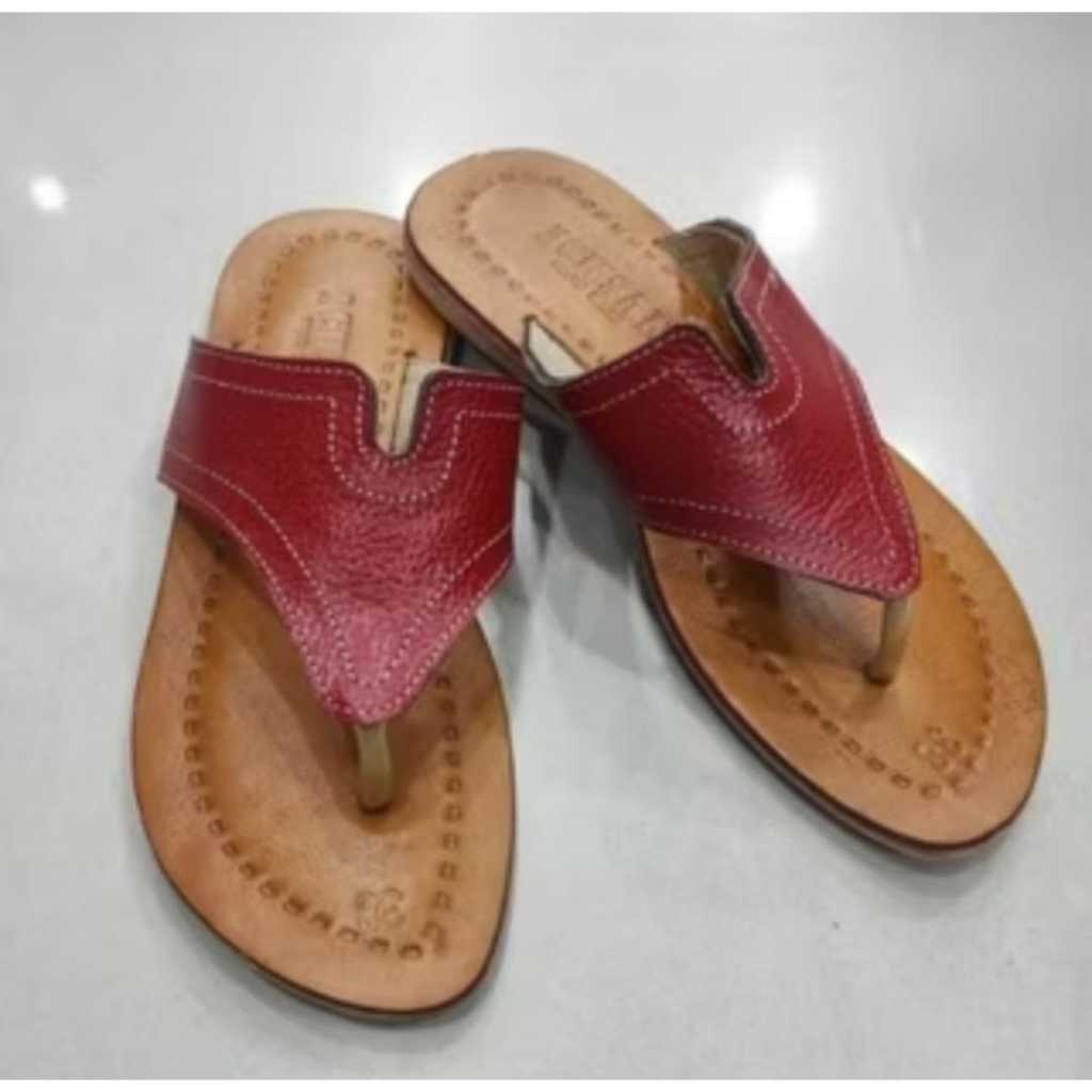 SANDAL KULIT ASLI 100% WANITA MODEL JEPIT ASLI HANDMADE MAGETAN SANDAL KULIT MURAH BAGUS - sandal ku