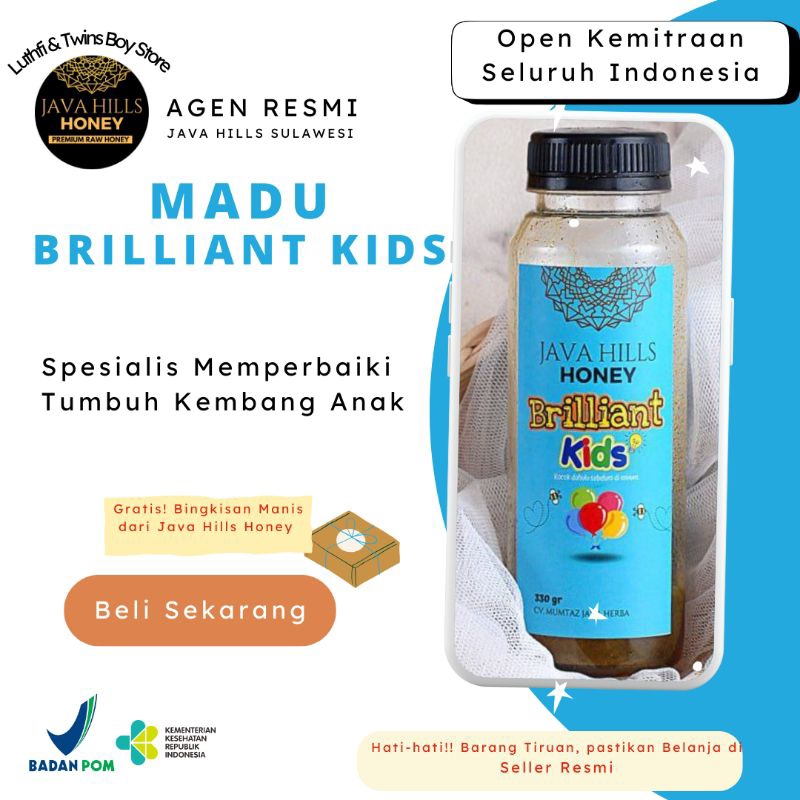 

(100% ASLI) Madu Brilliant Kids by Java Hills Honey (Spesialis memperbaiki tumbuh kembang anak)