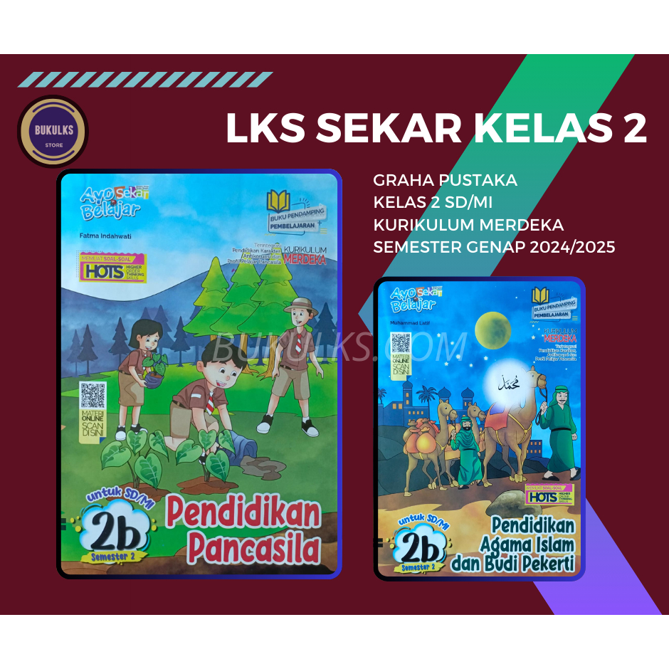 Buku LKS SEKAR GRAHA PUSTAKA SD MI Kelas 2 Merdeka Genap 2024 2025