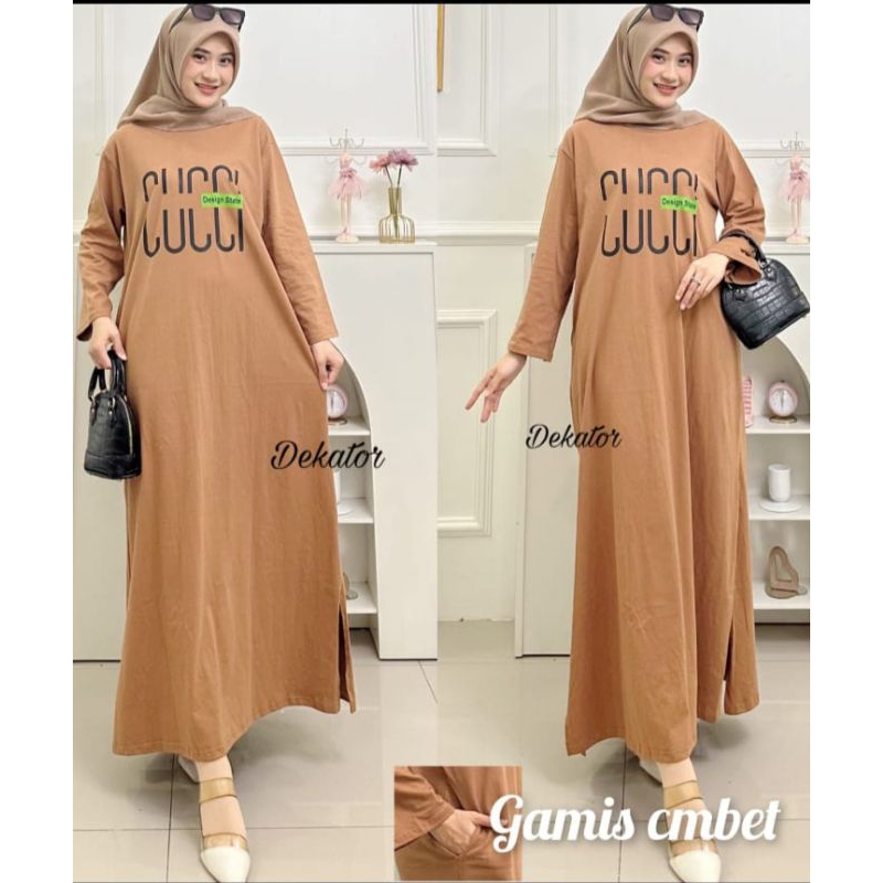 gamis kaos wanita kekinian
