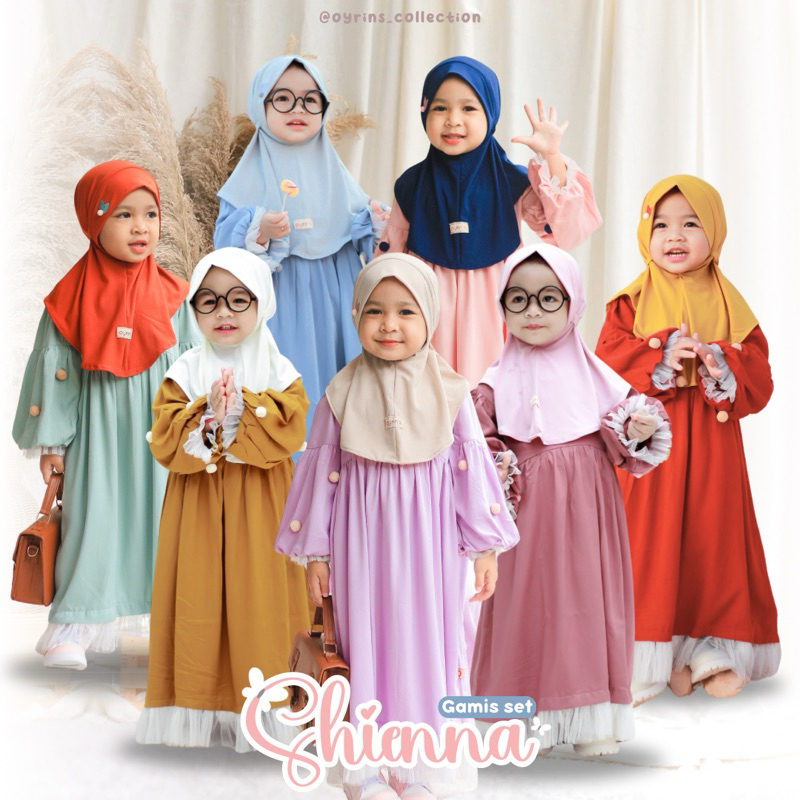 SHIENNA SET by Oyrin's Collection - Gamis Anak//Dress Tille//Gamis Rayon Twill//Gamis Anak Daily