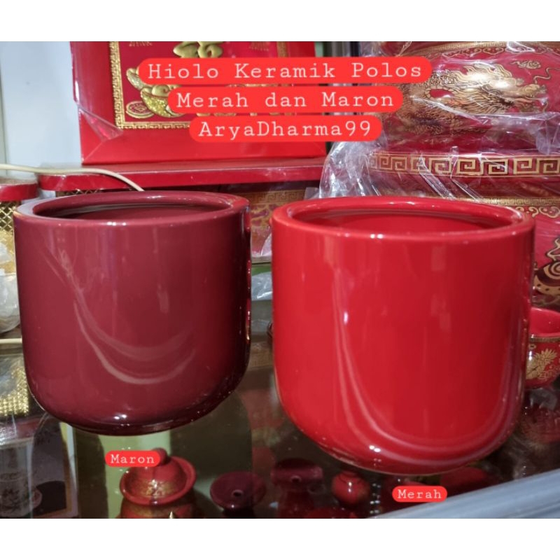 Hiolo Keramik Polos / Tempat Bakar Dupa Keramik Polos