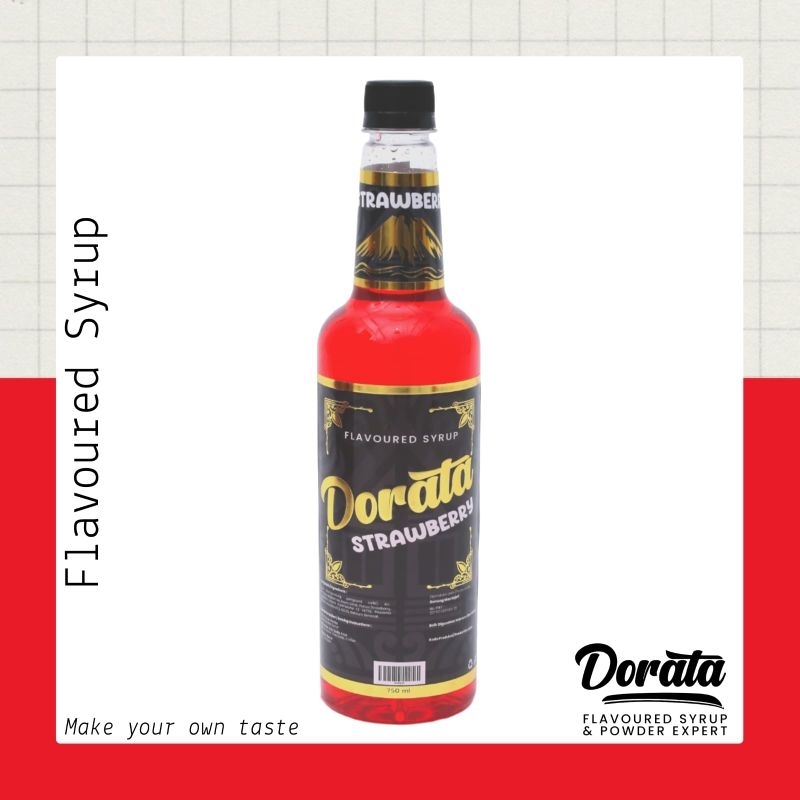 

Dorata Strawberry Syrup 750 ml - Sirup Dorata Rasa Strawberry Premium