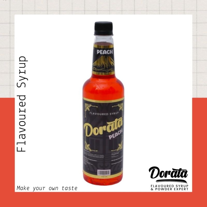 

Dorata Peach Syrup 750 ml - Sirup Dorata Rasa Peach Premium